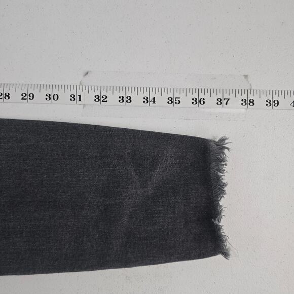 KanCan KC7274LG Women's High Rise Skinny Jeans Gray Distressed 7/27 Raw Hem - Picture 6 of 12